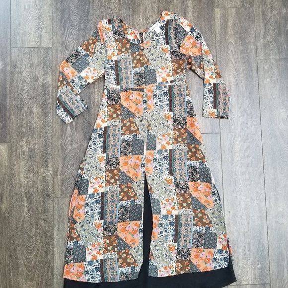 Vintage dress floral patch patterned medium - Picture 8 of 8